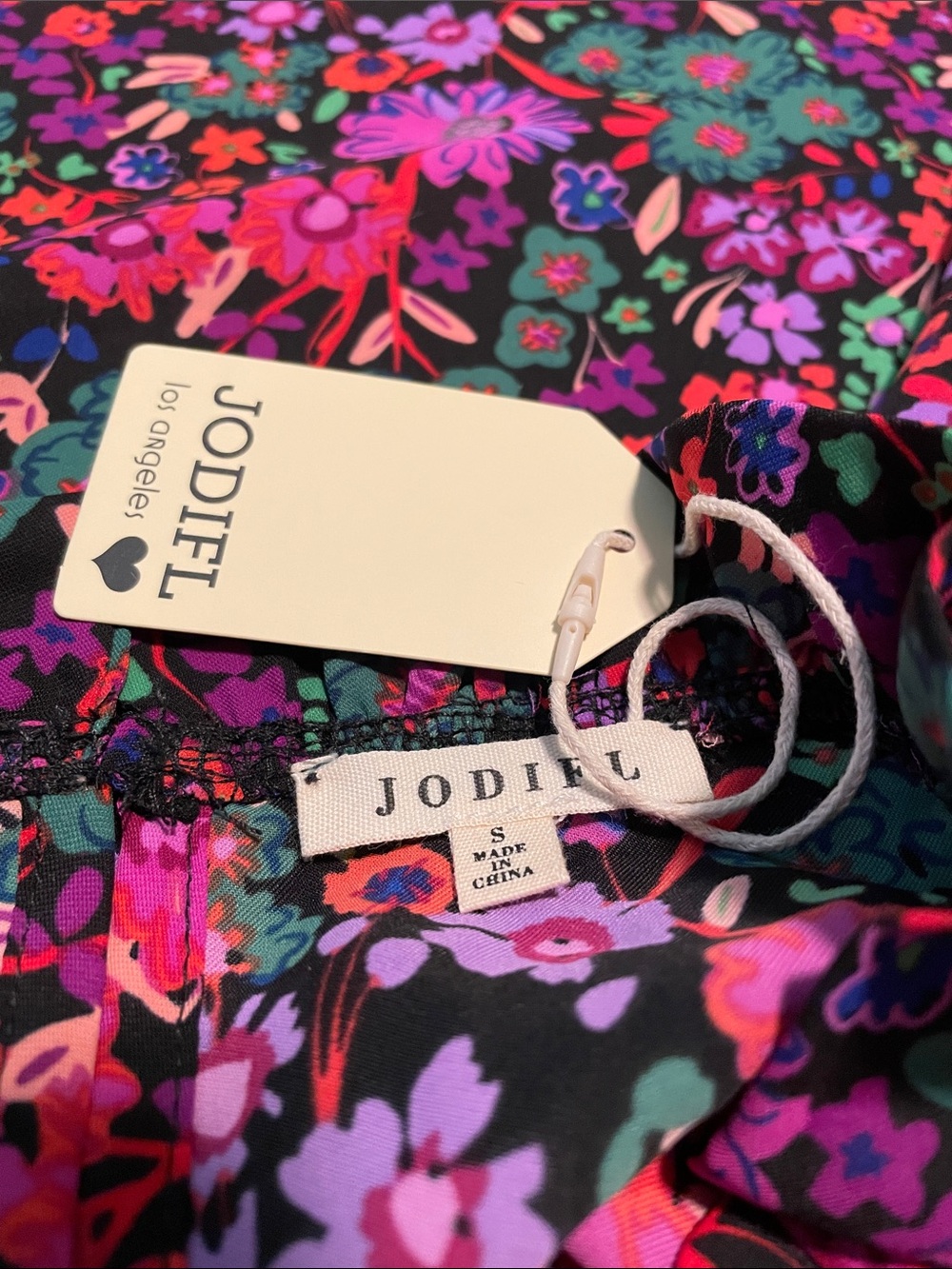 JODIFL Ditsy Floral Blouse, Women’s S, Fit to Medium, Multicolor - Picture 7 of 8